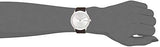 Calvin Klein Minimal Silver Dial Brown Leather Strap Watch for Men - K3M221G6