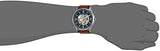 Fossil Forrester Luggage Automatic Skeleton Blue Dial Brown Leather Strap Watch for Men - ME3179