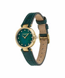 Coach Park Analog Green Dial Green Leather Strap Watch for Women - 14503534