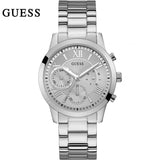 Guess Hendrix Silver Dial Silver Steel Strap Watch for Men - GW0066G1