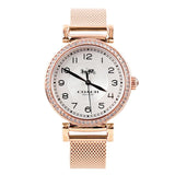 Coach Madison White Dial Rose Gold Mesh Bracelet Watch for Women - 14503398