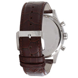 Hugo Boss Aeroliner Chronograph Quartz Grey Dial Brown Leather Strap Watch For Men - HB1512570