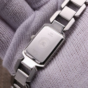 Burberry Signature Quartz Black Dial Silver Steel Strap Watch for Women - BU4210