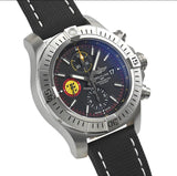 Breitling Avenger Chronograph 45mm Swiss Air Force Team Black Dial Black Nylon Strap Watch for Men - A133171A1B1X1