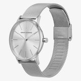 Armani Exchange Lola Analog Silver Dial Silver Mesh Strap Watch For Women - AX5535