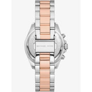 Michael Kors Bradshaw Chronograph White Dial Two Tone Steel Strap Watch For Women - MK7258