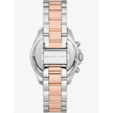 Michael Kors Bradshaw Chronograph White Dial Two Tone Steel Strap Watch For Women - MK7258