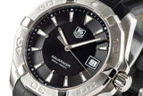 Tag Heuer Aquaracer Quartz Black Dial Black Rubber Strap Watch for Men - WAY1110.FT8021