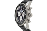 Breitling Superocean Heritage B01 Chronograph 44 Black Dial Black Mesh Bracelet Watch for Men - AB0162121B1S1