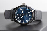 IWC Pilot’s Watch Mark XVIII Edition “Laureus Sport for Good Foundation" Blue Dial Black Nylon Strap Watch for Men - IW324703