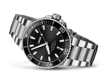 Oris Aquis Date Black Dial Silver Steel Strap Watch for Men - 0173377304134-0782405PEB