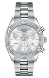 Tissot PR 100 Sport Chic Chronograph Silver Dial Silver Steel Strap Watch for Women - T101.917.11.031.00