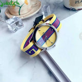 Gucci G Timeless Quartz Yellow & Purple Dial Yellow & Purple NATO Strap Watch For Men - YA1264069