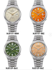 Citizen Tsuyosa Automatic Salmon Orange Dial Silver Steel Strap Watch For Men - NJ0159-86Z