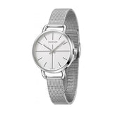 Calvin Klein Even White Dial Silver Mesh Bracelet Watch for Women - K7B23126