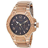 Guess Rigor Multi Function Black Dial Rose Gold Steel Strap Watch For Men - W0218G3