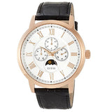 Guess Delancy Quartz Silver Dial Black Leather Strap Watch For Men - W0870G2