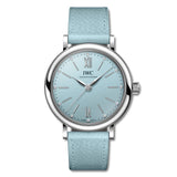 IWC Portofino Automatic Blue Dial Blue Leather Strap Watch for Women - IW357416