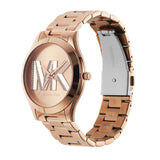 Michael Kors Slim Runway Analog Rose Gold Dial Rose Gold Steel Strap Watch For Women - MK4733