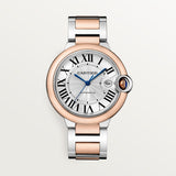 Cartier Ballon Bleu De Cartier Silver Dial Two Tone Steel Strap Watch for Men - W2BB0034