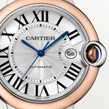 Cartier Ballon Bleu De Cartier Silver Dial Two Tone Steel Strap Watch for Men - W2BB0034