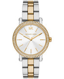 Michael Kors Corey Analog Silver Dial Two Tone Steel Strap Watch for Women - MK7348