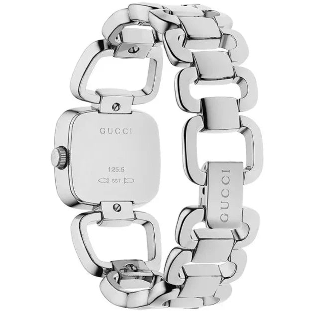 Gucci G Gucci Diamonds Mother of Pearl Dial Silver Steel Strap