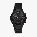 Emporio Armani Giovanni Chronograph Black Dial Black Steel Strap Watch For Men - AR11349