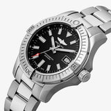 Breitling Avenger Automatic 43mm Black Dial Silver Steel Strap Watch for Men - A17318101B1A1