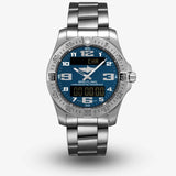 Breitling Aerospace Evo Blue Dial Silver Steel Strap Watch for Men - E79363101C1E1