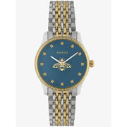 Gucci G Timeless Quartz Blue Dial Two Tone Steel Strap Watch For Women - YA1265029