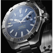 Tag Heuer Aquaracer Calibre 5 Automatic Blue Dial Silver Steel Strap Watch for Men - WAY2012.BA0927