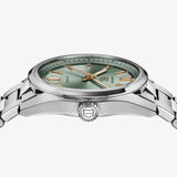 Tag Heuer Carrera Date Automatic 18K Green Dial Silver Steel Strap Watch for Women - WBN2312.BA0001