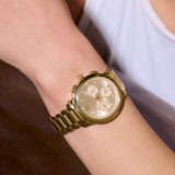 Michael Kors Runway Gold Dial Gold Steel Strap Watch for Women - MK5384
