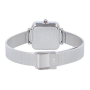 Daniel Wellington Quadro Studio Black Dial Silver Mesh Strap Watch For Women - DW00100522
