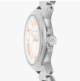 Michael Kors Camille Three Hand Silver Dial Silver Steel Strap Watch For Women - MK7259