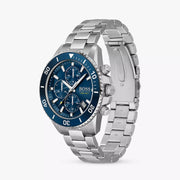 Hugo Boss Admiral Chronograph Blue Dial Silver Steel Strap Watch for Men - 1513907