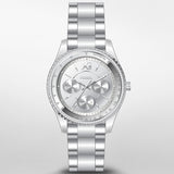 Fossil Stella Sport Multifunction Silver Dial Silver Steel Strap Watch for Women - ES5108