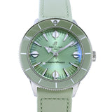 Breitling Superocean Heritage '57 Pastel Paradise Green Dial Green Leather Strap Watch for Women - A10340361L1X1