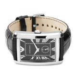 Emporio Armani Classic Analog Black Dial Black Leather Strap Strap Watch For Men - AR1604