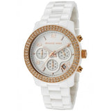 Michael Kors Ceramic White Dial White Steel Strap Watch for Women - MK5269