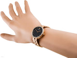 Swarovski Cosmopolitan Black Dial Rose Gold Steel Strap Watch for Women - 5517797