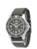 Breitling Superocean Automatic 44mm Outerknown Green Dial Green Nylon Strap Watch for Men - A17367A11L1W1