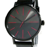 Calvin Klein Boost Black Dial Black Leather Strap Watch for Men - K7Y214CY
