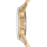 Michael Kors Ritz Pave Crystals Gold Dial Gold Steel Strap Watch for Women - MK6862