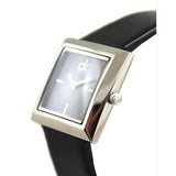 Calvin Klein Mark Black Dial Black Leather Strap Watch for Women - K3R231C1