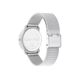 Calvin Klein Minimal Silver Dial Silver Mesh Bracelet Watch for Men - K3M211Y6