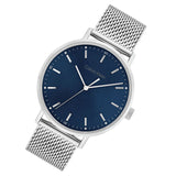 Calvin Klein High Noon Quartz Blue Dial Silver Mesh Bracelet Watch for Men - K8M2112N