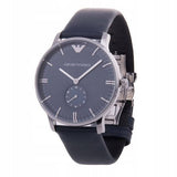 Emporio Armani Analog Quartz Blue Dial Blue Leather Strap Watch For Men - AR1647