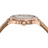 Michael Kors Mini Everest Crystals White Dial Brown Leather Strap Watch for Women - MK4719